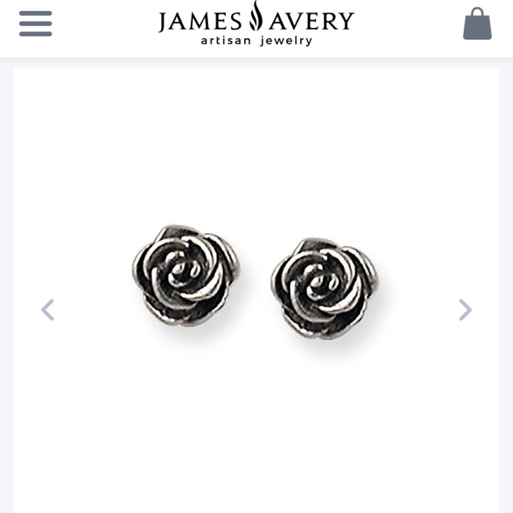 Rose post earrings
